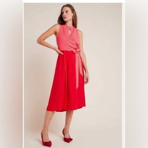 NWT Anthropologie Mare Mare Colorblock red dress size S
